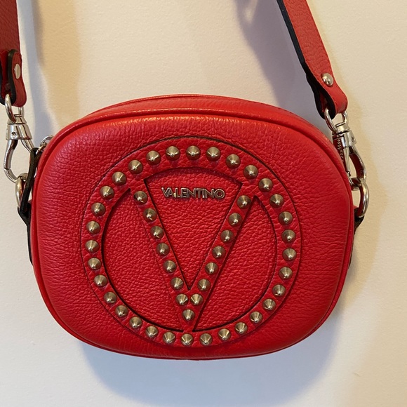 Valentino Bags Valentino Studded Red Crossbody Bag Poshmark